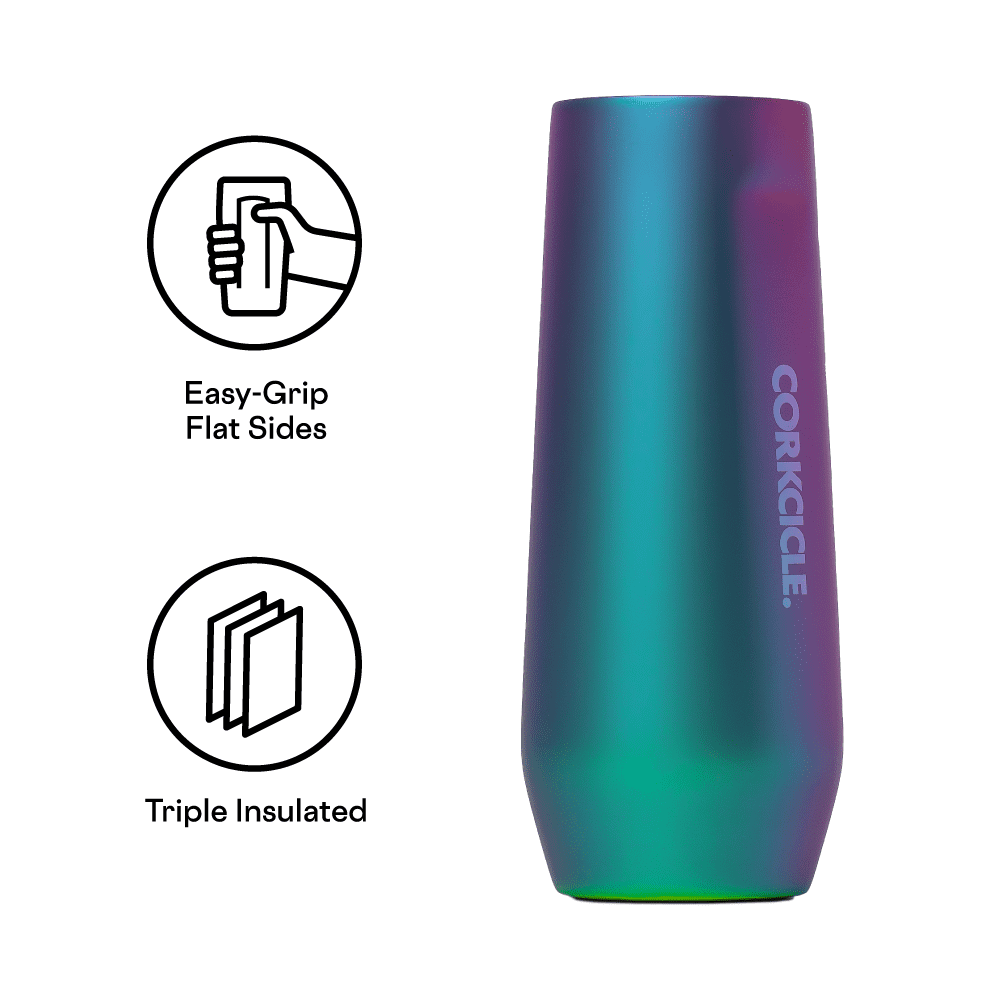 Corkcicle Stemless Flute Rose Metallic Insulated 7 OZ 200 ML