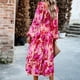 thumbnail image 5 of Vestido Midi de señora Vestido de verano con estampado floral informal Vestido de fiesta de cóctel ajustado Hugtrwg Para estrenar, 5 of 7