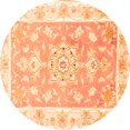 thumbnail image 1 of Ahgly Company Indoor Round Medallion Orange Traditional Area Rugs, 5' Round, 1 of 1