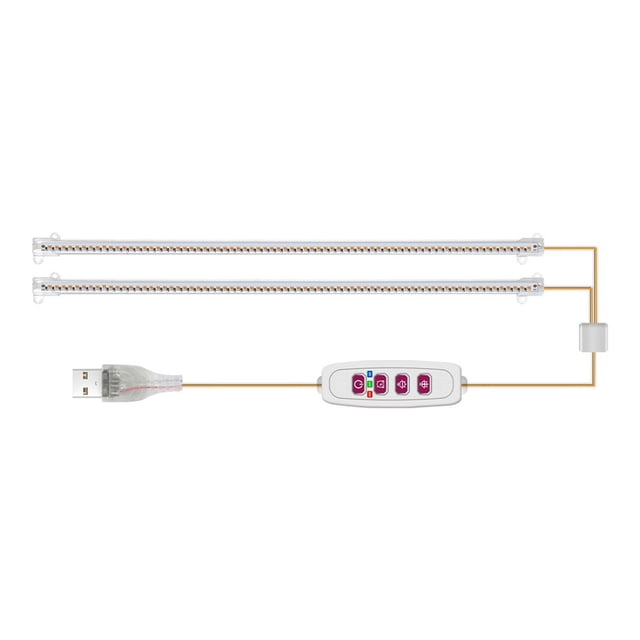 1/2/3/4Head LED Grow Light Strip Tube Indoor Plant USB Full Spectrum Phyto Lamp Dimmable Timer