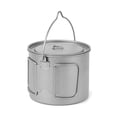 thumbnail image 2 of 1100ml Titane Pot Ultraléger Portable Suspendu Pot avec Couvercle et Poignée Pliable Camping en Plein Air Randonnée Randonnée, 2 of 7