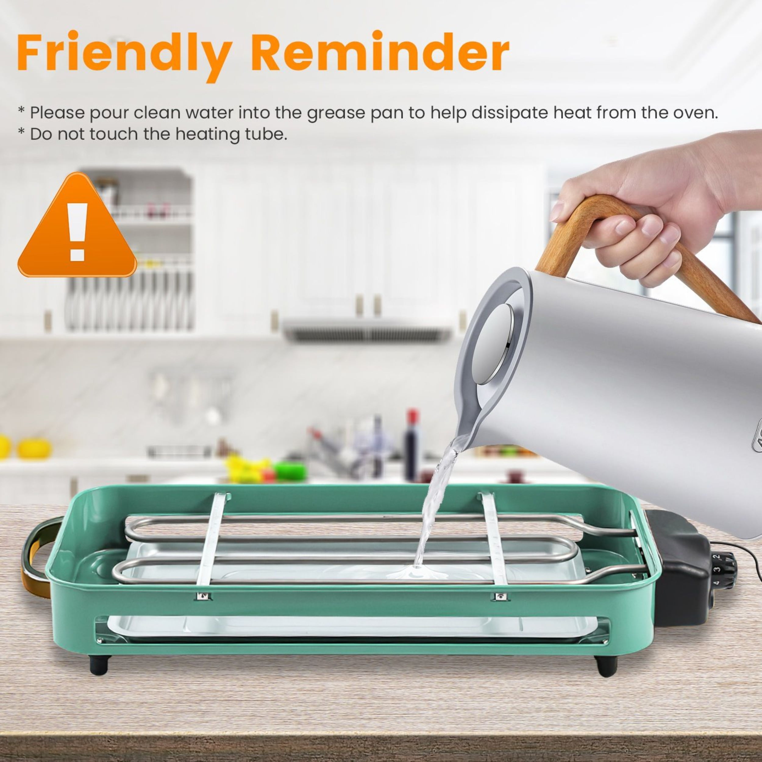 An Outdoor and Indoor Universal Two-in-one Electric Oven, with Quick Heating, 5 Temperature Settings, 3 Baking Trays, and The Ability To Be Washed in A Dishwasher, Suitable for Family Gatherings.