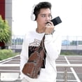 thumbnail image 4 of 2026 Usb Men's Chest Bag Portable Charging Leisure Cross Bag Outdoor Sports Pu Chest Bag Men's Shoulder Bag, Shoulder Handbag 1pcsbrown, 4 of 5