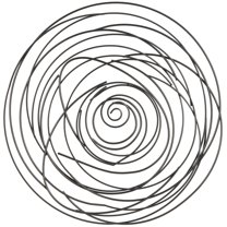 DecMode Black Metal Round Overlapping Lines Abstract Wall Decor