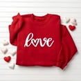 thumbnail image 1 of TIMIFIS Chandails à Col Rond pour Femmes Mode Mignon Imprimé Amour Chandail à Manches Longues Haut Décontracté Chandail à Cœur Chemises Valentines Day Tenue Femmes - Printemps/été, 1 of 4