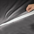 thumbnail image 6 of DNG Creations 6 Piece Zipper Sheet Set - Include (1 Fitted Sheet, 2 Base Sheet has Zipper, 1 Flat Sheet And 2 Pillowcase) 26 Inch Deep Pocket ( Solid Dark-Grey - Full ), 6 of 7
