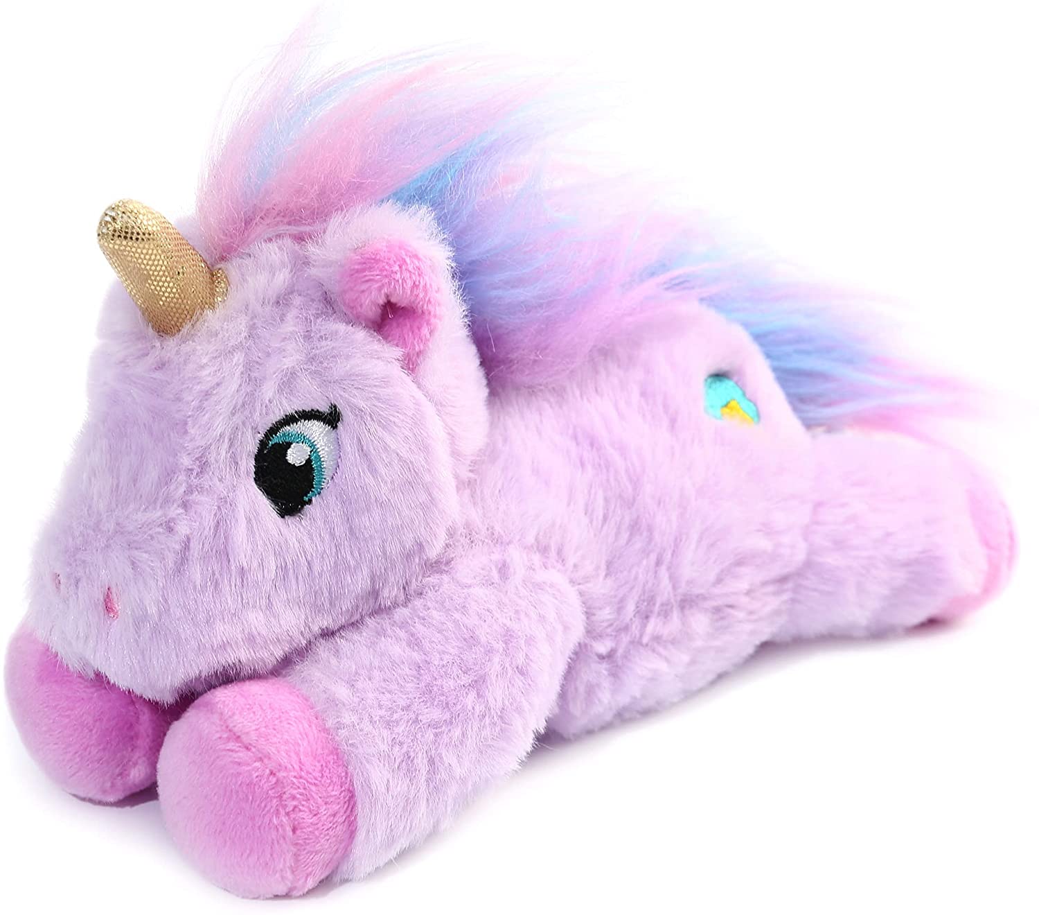 LotFancy 2 Pcs 7 in Unicorn Stuffed Animal Plush Toys Gift for Kids Girls Boys, Purple and White - image 4 of 6