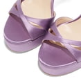thumbnail image 5 of FSJ Women Open Toe Ankle Strap Platform Sandals Strappy Stiletto High Heels with Rivets Sexy Prom Themed Party Shoes Size 11 Purple, 5 of 6
