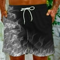 thumbnail image 2 of AXXD Mens Cargo Shorts Summer Flame Printing Beach Bermuda Shorts with Pocket Clearance, 2 of 10