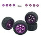 thumbnail image 5 of Juego de 4 ruedas y neumáticos de coche RC de goma para 14210, 16207, A979, 1:12, 1:14 y 1:16 púrpura, 5 of 9
