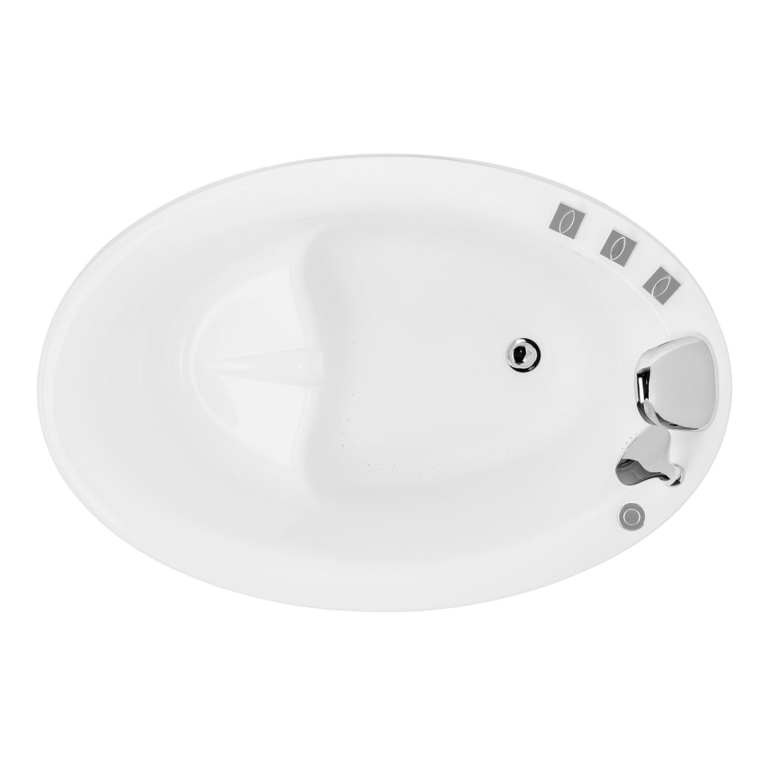 "EMPAVA 59"" W x 31.5"" D x 30.71"" H in. Oval Freestanding Air Jets Bathtub Deep Soaking Tub in White"