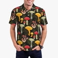 thumbnail image 1 of Fotbe Mushrooms And Fern Stems Camiseta Polo de Golf para Hombre con Estampado – Camisa Deportiva Transpirable con Cuello Abotonado-Large, 1 of 6