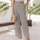thumbnail image 1 of Pantalones con bolsillos Pantalones casuales con cintura elástica Línea H Traje de vacaciones holgado, 1 of 7