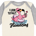 thumbnail image 4 of Inktastic I Look Totally Flamazing with Flamingo in Sunglasses Boys or Girls Long Sleeve Baby Bodysuit, 4 of 5