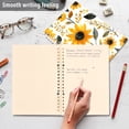 thumbnail image 4 of FORMRS 1-Subject Spiral Notebook 8" x 5" College Ruled 60 Refillable Sheet, White Watercolor Sunflowers, 4 of 7