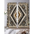 thumbnail image 3 of Boho Grey Black Sheer Curtains 96 Inch Length 2 Panels Set for Living Room/Bedroom, Geometric Ethnic Southwestern Semi Curtain Sheers Drapes Rod Pocket Curtains Window Treatment Set 52''x96''x2, 3 of 7