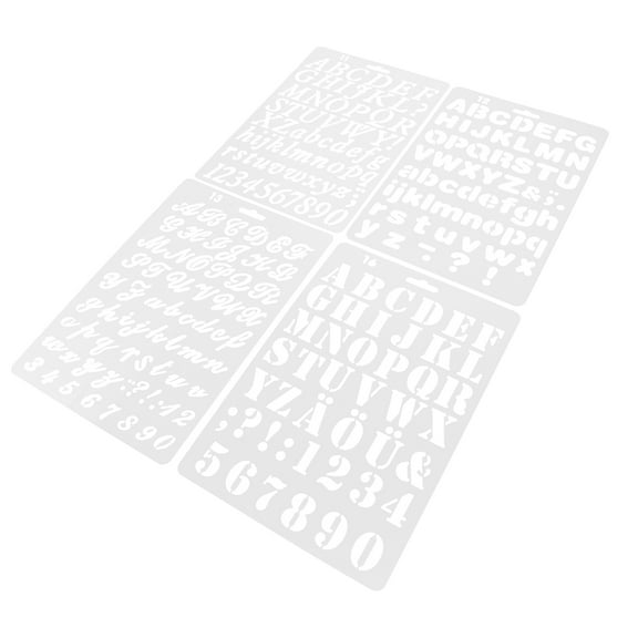 ROSENICE 8Pcs Large Alphabet Stencils for Artists Students Craft Enthusiasts Diy Painting Template Hollow Design