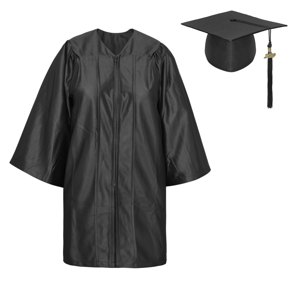 TOPTIE Unisex Kindergarten Kids Graduation Set Gown Cap Tassel 2021, Black - Walmart.com