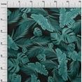 thumbnail image 3 of oneOone Georgette Viscose Dark Teal Green Fabric Tropical Leaf Sewing Material Print Fabric By The Yard 42 Inch Wide, 3 of 4