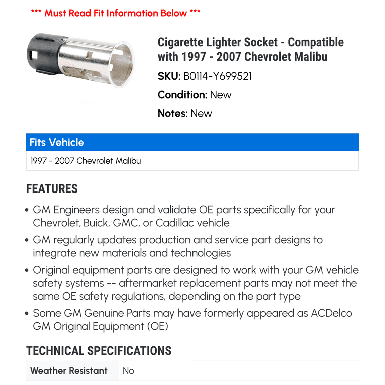 cigarette lighter refill safety regulations 1999 Cigarette Lighter Socket - Compatible with 1997