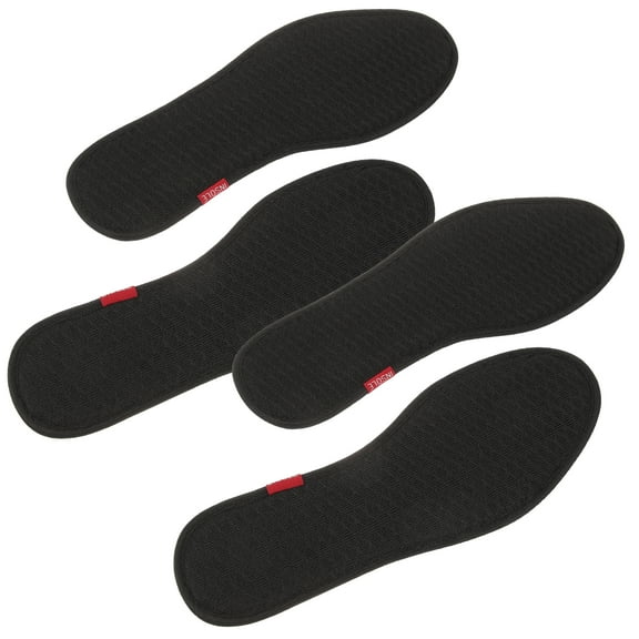 2 Pairs Men's Bamboo Charcoal Insoles Thin Shoe Inserts Barefoot Breathable Shoe Insoles Breathable Mesh 26.5x9cm