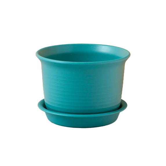 LYU 1 Set More Thicken Flowerpot Reliable Resin Creative Ripple Pattern Flower Planter for Home