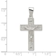 thumbnail image 3 of FB Jewels Sterling Silver Polished Box Cross Crucifix Pendant, 3 of 4