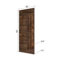 thumbnail image 3 of L Series 36in. X 84in. Kona Coffee Finished DIY Solid Wood Sliding Barn Door With Hardware Kit-Assembly Required, 3 of 5
