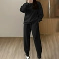 thumbnail image 2 of successthop 2 Piece Womens Sweatsuits with Matching Pants and Tops Long Sleeve Sweatshirt and Jogger Sweatpant Solid Set, 2 of 6