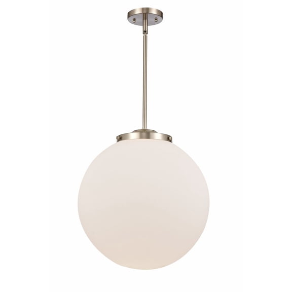 221-1S-SN-G201-16 Innovations Lighting Beacon - 1 Light Pendant In Industrial Style-17 Inches Tall and 16 Inches Wide-Brushed Satin Nickel