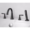 thumbnail image 4 of American Standard T018901.243 Edgemere 2-Handle Bathtub Faucet with Handheld Shower, Brass, Matte Black, 4 of 4