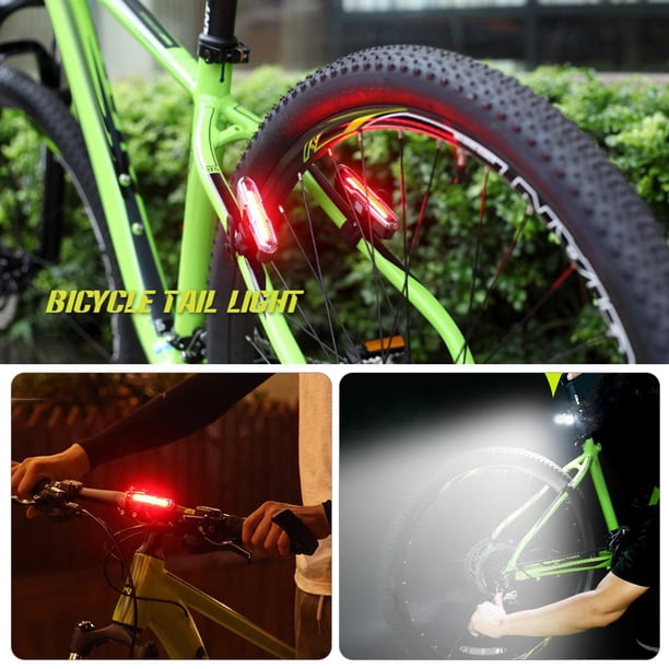 COB LED montar bicicleta MTB luz trasera bicicleta de montaña luces de advertencia de seguridad trasera FLhrweasw Nuevo
