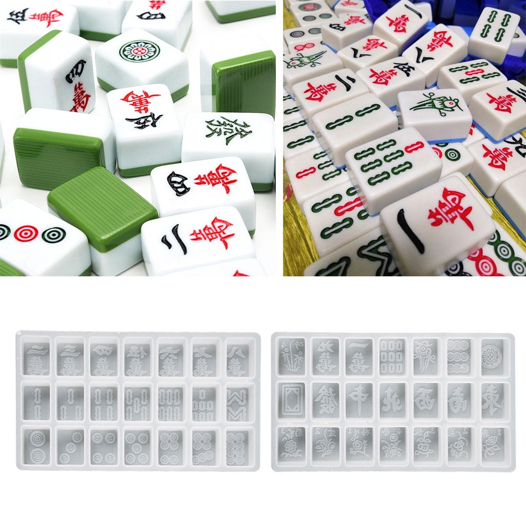 GENEMA Mahjong Dice Epoxy Resin Casting Mold Resin Silicone Molds for DIY Craft Project