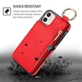 thumbnail image 7 of Dteck for iPhone 11 Wallet Case, Flip Leather Case with RFID Blocking Card Holder Zipper Pocket, Ring Holder Kickstand Protective Folio Phone Cover for iPhone 11,Red, 7 of 7