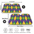 thumbnail image 3 of Balery Mardi Gras Windshield Sun Shade, Car Front Window Sunshade Cover ,Automotive Interior Portected Blocks Uv Rays For Car Pickup Truck Suv Accessories- Medium, 3 of 7