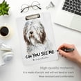 thumbnail image 5 of FMSHPON Bearded Collie Dog Clipboard Hardboard Wood Nursing Clip Board and Pull for Standard A4 Letter 13x9 inches, 5 of 7