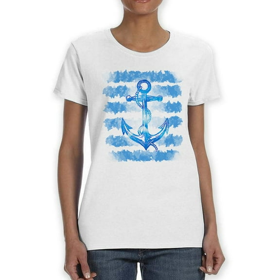 Blue Anchor T-Shirt Women -SPIdeals Designs, Female Medium