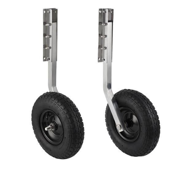 GloryStar PioneerWorks 12" Boat Transom Launching Wheels, Heavy Duty 600 LBS Capacity, 2 Pcs Inflatable Boat Launch Wheels for Inflatable Boats and Aluminum Boats