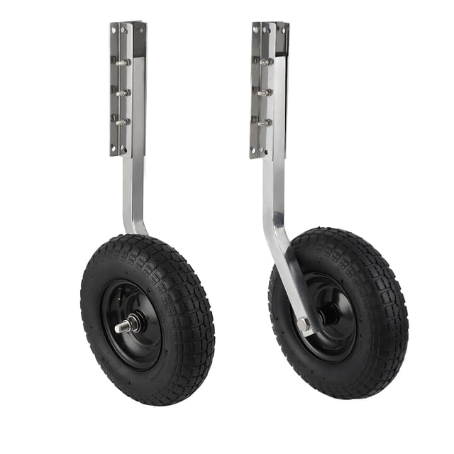 BeesClover PioneerWorks Boat Launching Wheels, 12 Inch Boat Transom Launching Wheels, 600 LBS Loading Capacity Inflatable Boat Launch Wheels, 2 Pcs Inflatable Launching Wheels