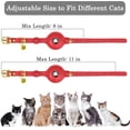 thumbnail image 4 of OOPSDOGGY Leather AirTag Cat Collar – Non-Breakaway Kitten Collar for Cats & Small Dogs with AirTag Holder, Safety Bell - Lightweight GPS Pet Collars, Red, 4 of 6