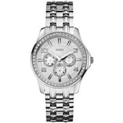 GUESS Women's Silver-Tone Polished Glamour Watch U0147L1