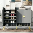 thumbnail image 2 of DSstyles Shoe Cabinet for Entryway Shoe Organizer with Doors Adjustable Shelves Freestanding Shoe Rack for Bedroom Hallway, 2 of 9