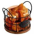 thumbnail image 1 of 1 Set Coffee Pod Holder Basket Contemporary Rectangular Storage Iron Wood Kitchen, 1 of 8