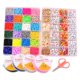 thumbnail image 2 of 2 Cajas de Abalorios de Arcilla Polimérica, Abalorios Colgantes, Espaciador Plano, de Letras Sueltas para Collar, Brazaletes, Pulseras, 2 of 8