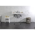thumbnail image 2 of Kingston Brass LMS36MASQ0 Pemberton 36" Carrara Marble Console Sink with Acrylic Legs (8-Inch, 3-Hole), Carrara Marble White/Matte Black, 2 of 8