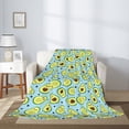 thumbnail image 2 of Gaeub Avocado and Hearts Print Flannel Throw Blanket, Home Fleece Throw Blanket for Couch or Bed,Decorative Blankets,Lightweight Fuzzy Flannel Blanket-60"x50", 2 of 6