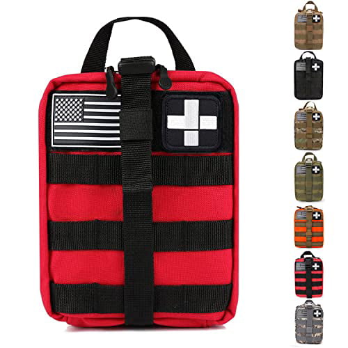 HX OUTDOORS Tactical MOLLE Rip-Away EMT Medical First Aid IFAK Lifesaving Pouch,Outdoor Medical Package,Mountaineering/Climbing Rescue Tools Package Made of 600D Waterproof Fabric 