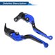 thumbnail image 5 of Palancas de freno y embrague cortas únicas para Aprilia RSV4 2009-2022, palanca de freno ajustable en 6 posiciones, aleación de aluminio T6 6061, azul, 1 juego, 5 of 7