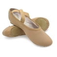 thumbnail image 1 of Zapatos de Ballet So Danca 11 color arena, lona elástica, suela dividida, 1 of 6
