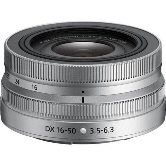 Nikon NIKKOR Z DX 16-50mm f/3.5-6.3 VR Lens (Silver)